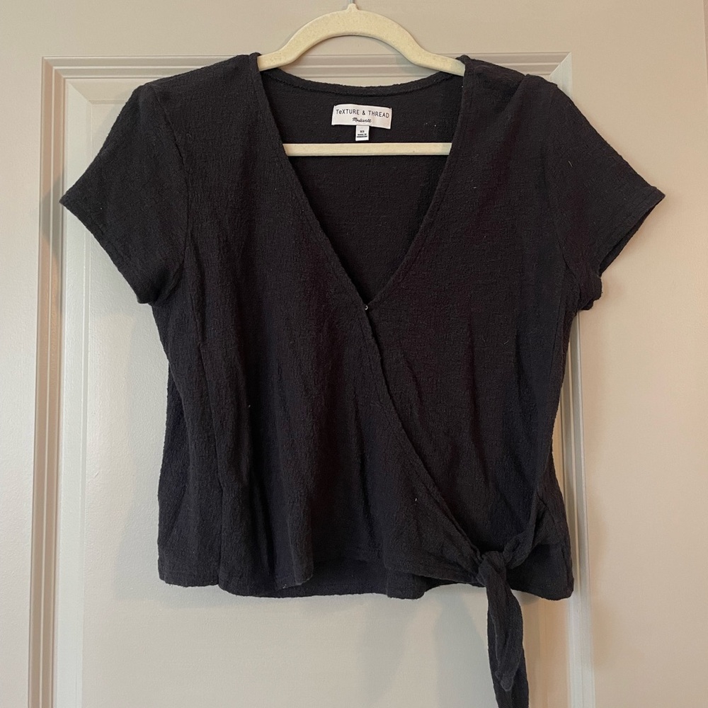 Black Madewell wrap top